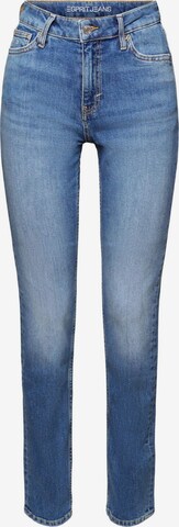 ESPRIT Slimfit Jeans in Blauw: voorkant