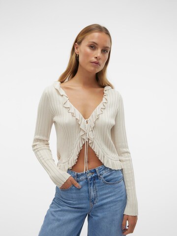 VERO MODA Knit Cardigan 'Provence' in Beige