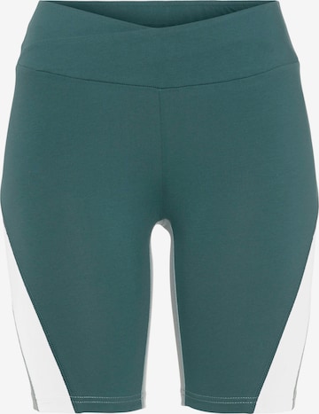 LASCANA ACTIVE - Skinny Calças de desporto em verde: frente