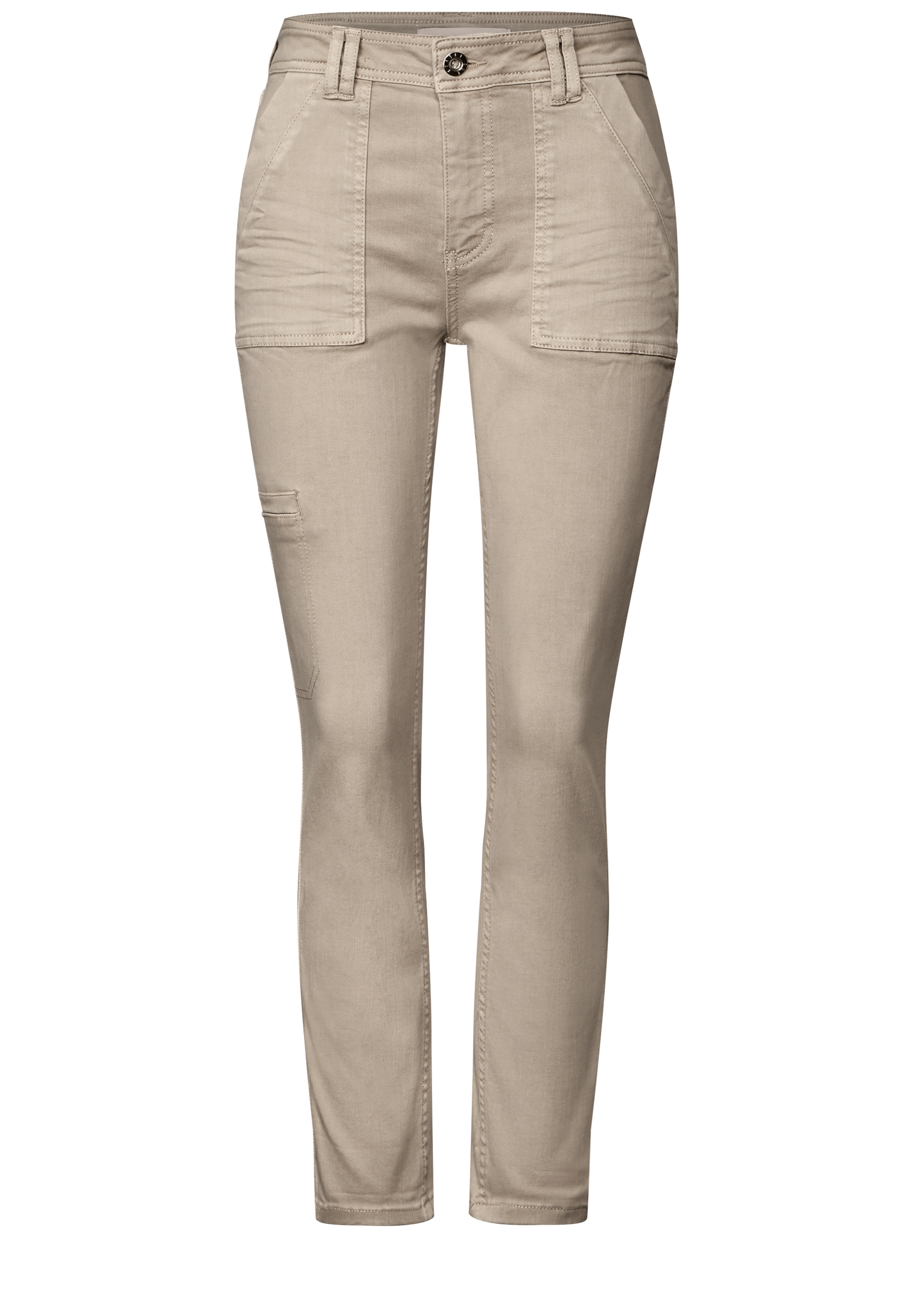STREET ONE Jeans in Beige: front