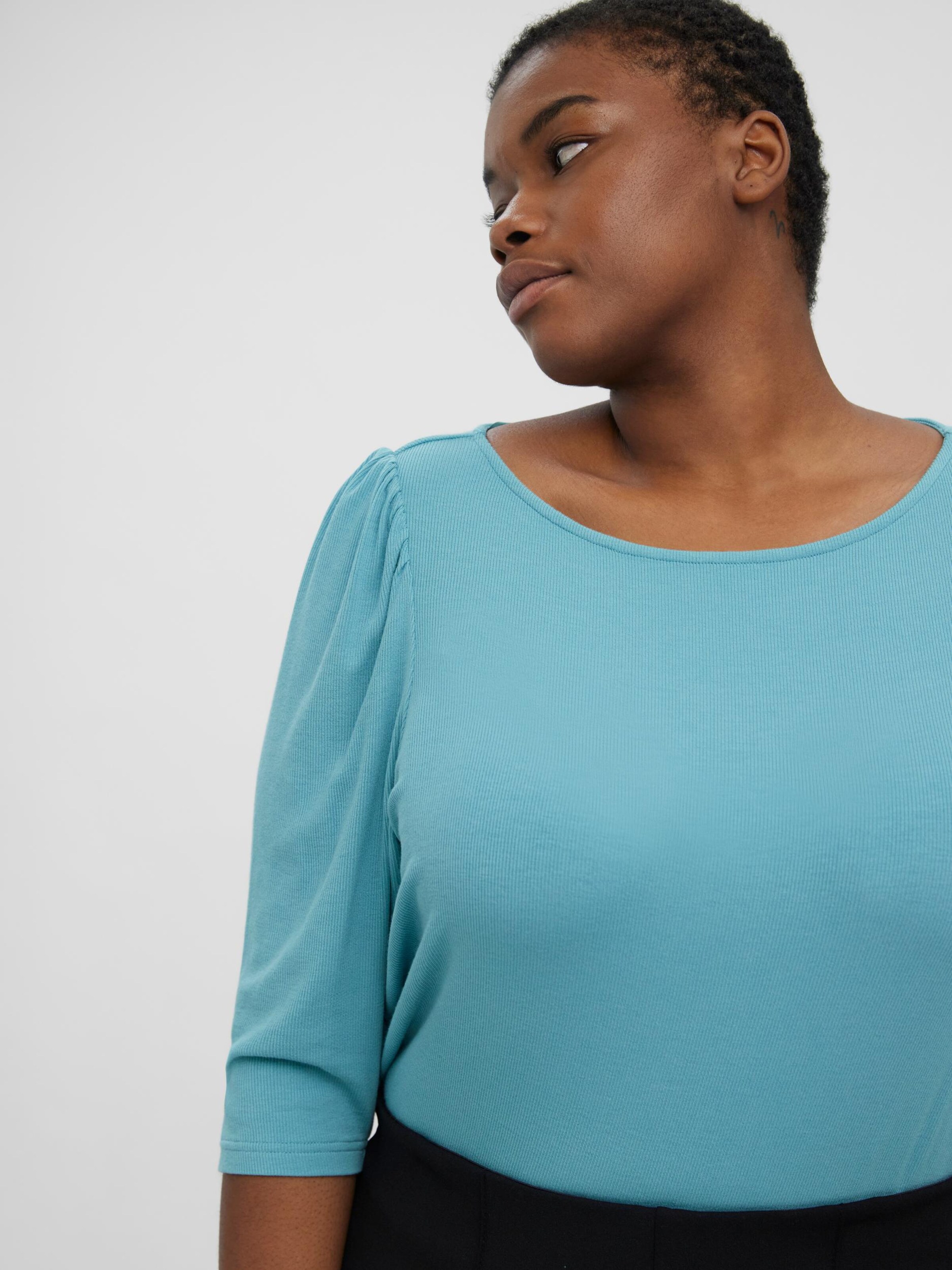 Frauen Shirts & Tops Vero Moda Curve Shirt 'Allison' in Aqua - CG24845
