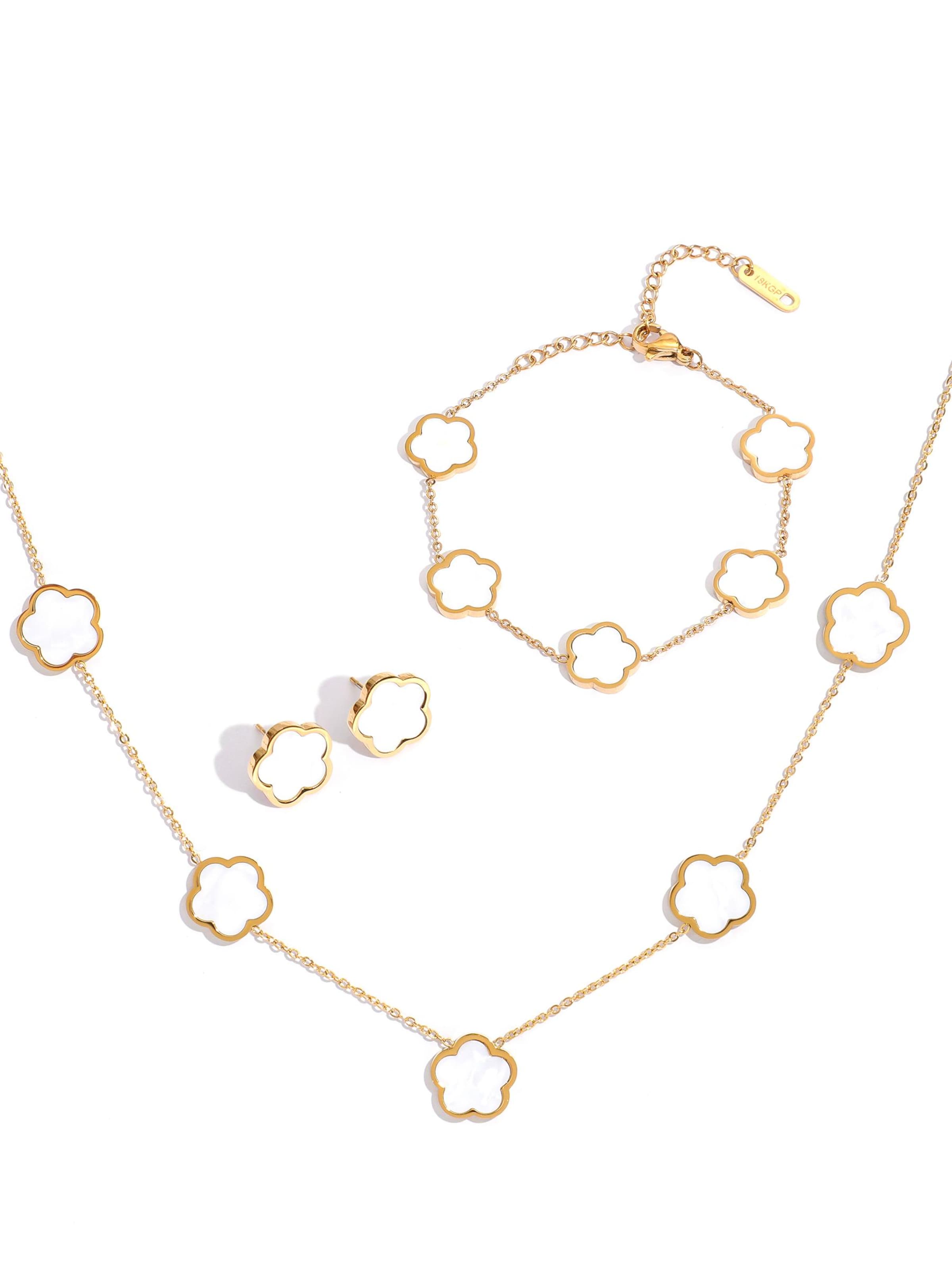 NTHIRTYTHREE Jewelry Set in White: front