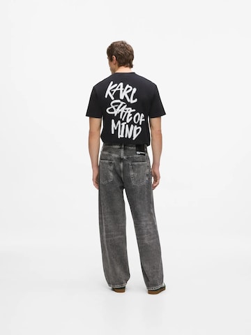 KARL LAGERFELD JEANS Vrečasti Kavbojke | siva barva