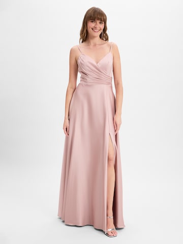 Robe de soirée Laona en rose : devant