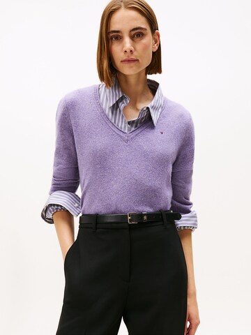 Pull-over TOMMY HILFIGER en violet : devant