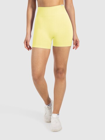 Coupe slim Pantalon de sport 'Phelia' Smilodox en jaune : devant