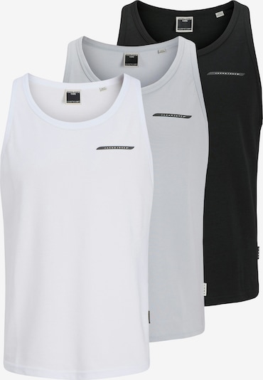 Marškinėliai 'JCOFUSION' iš JACK & JONES, spalva – tamsiai mėlyna / pilka / balta, Prekių apžvalga