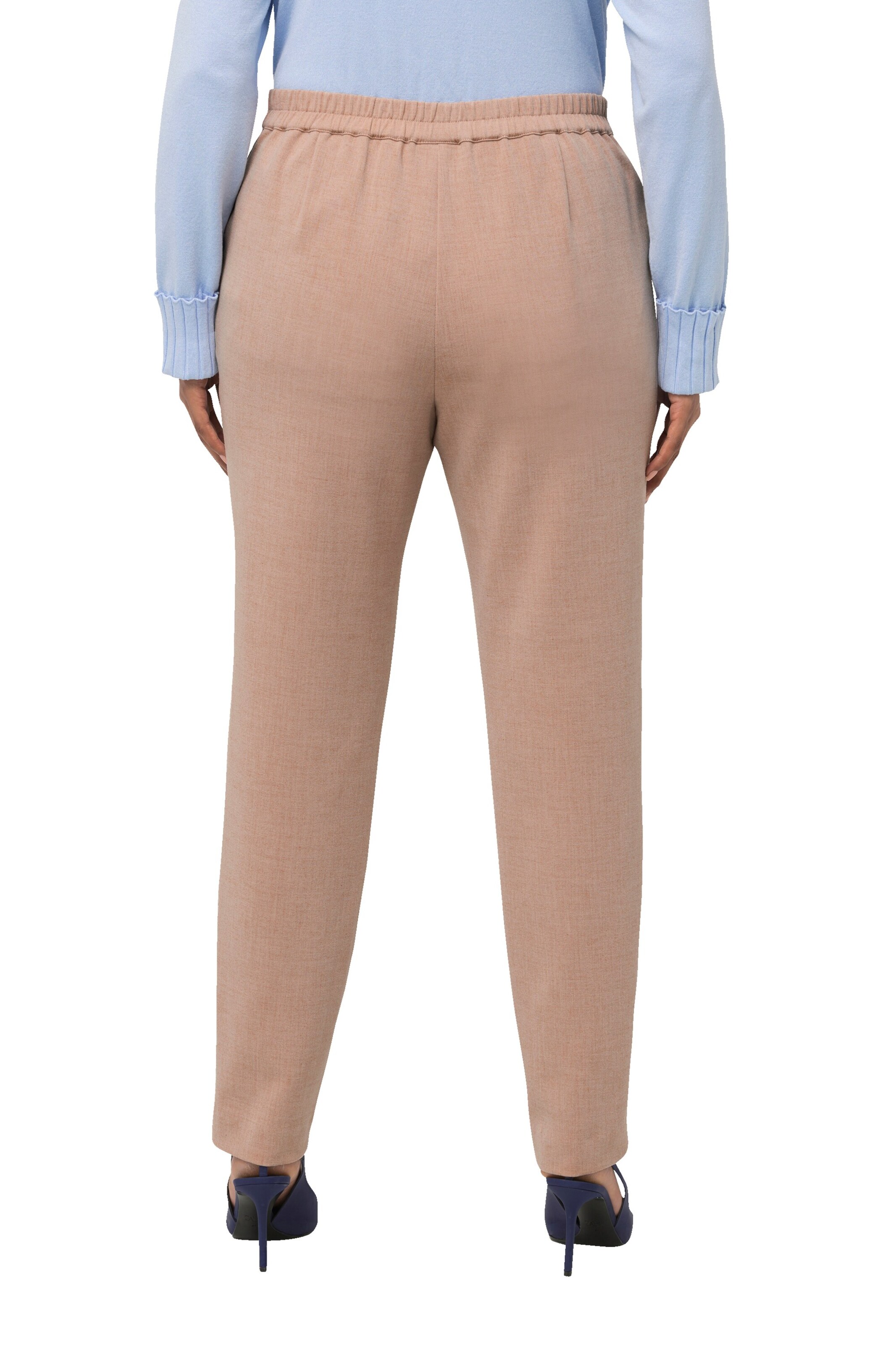 Ulla Popken Slim fit Trousers in Beige