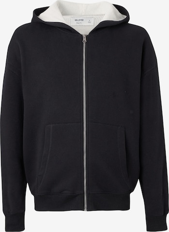 HOLLISTER Sweatjacke in Schwarz: Vorderseite