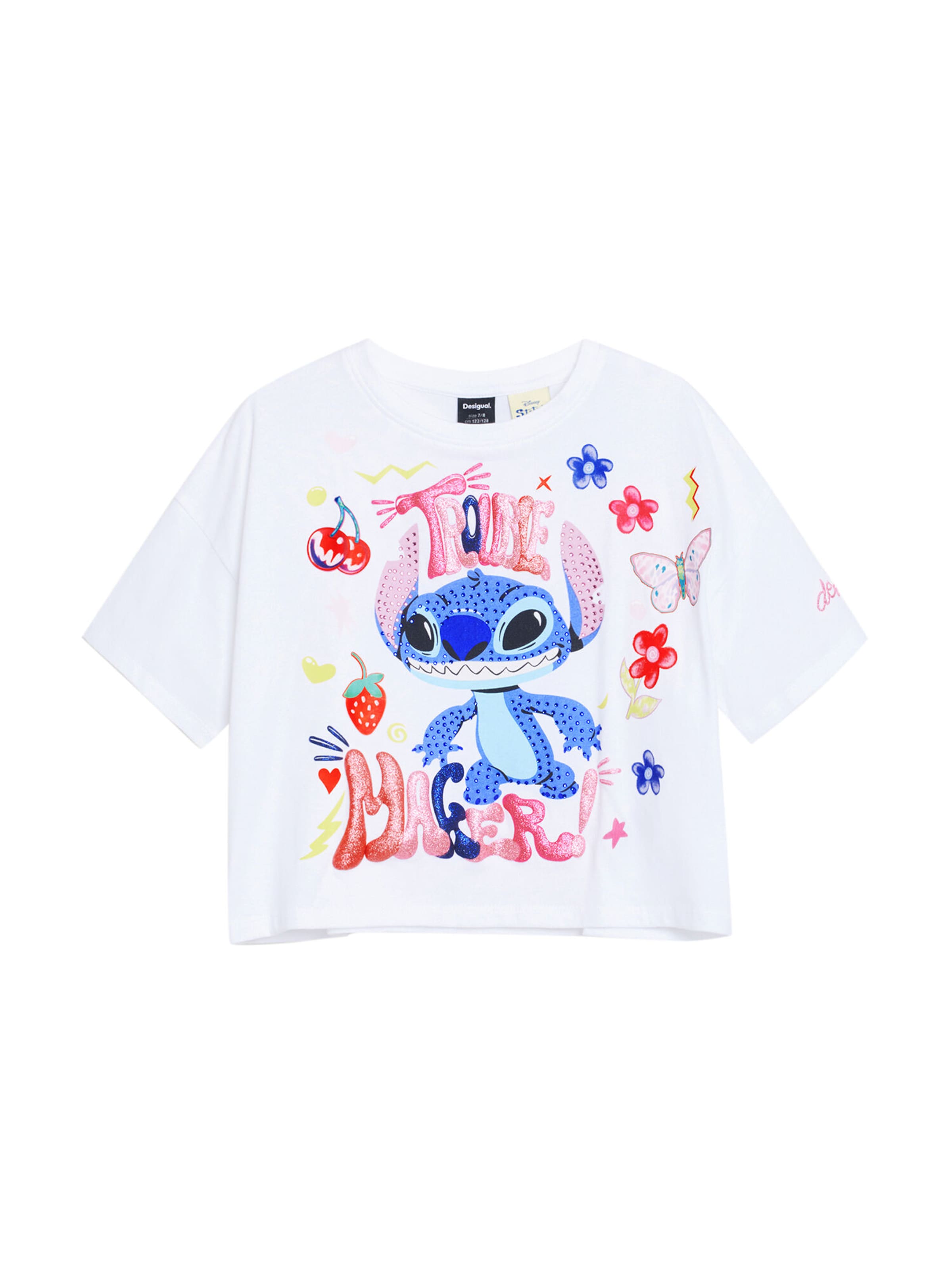 Desigual Tričko 'Stitch' – bílá: přední strana