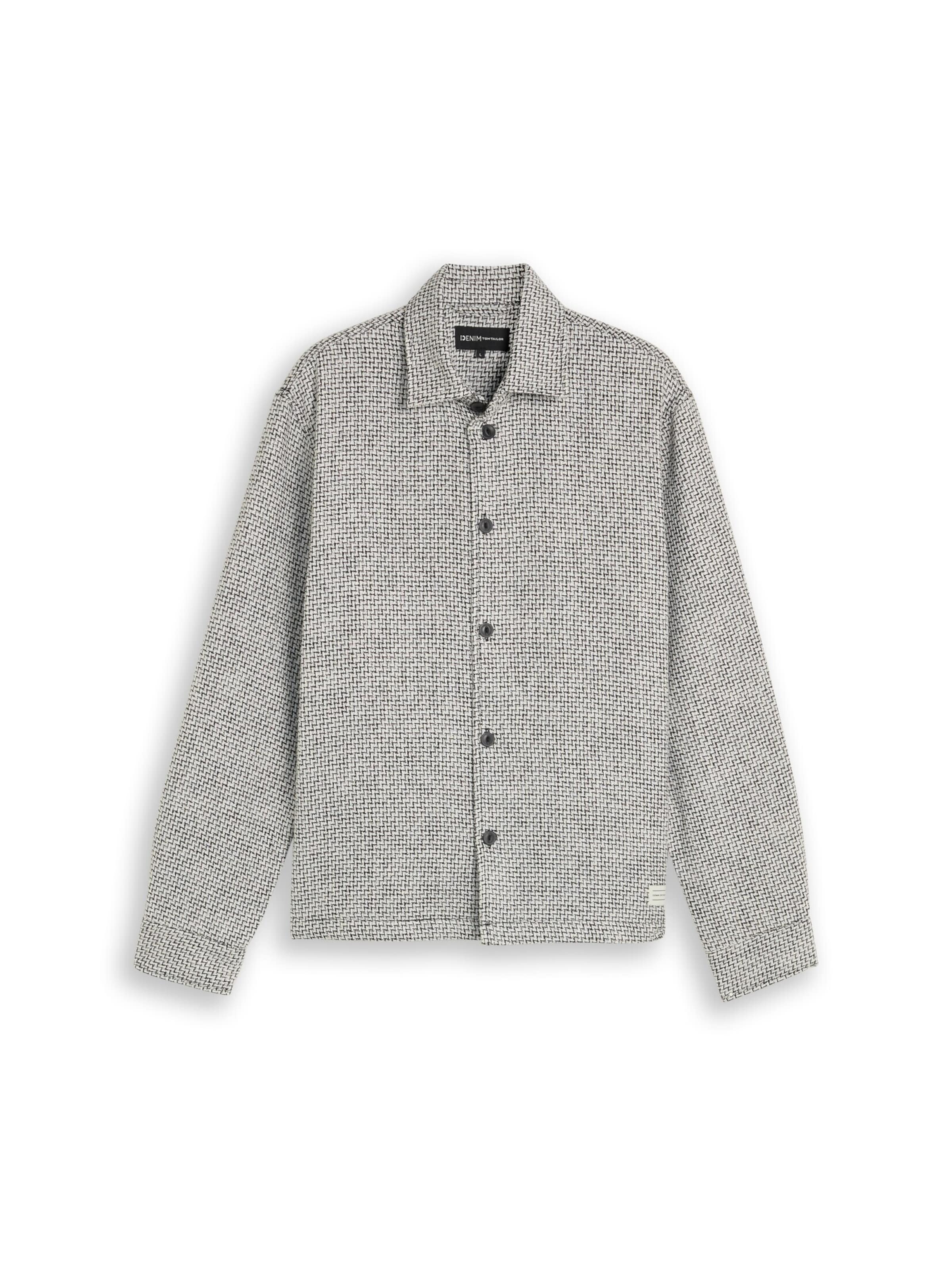 Coupe regular Chemise TOM TAILOR DENIM en gris : devant