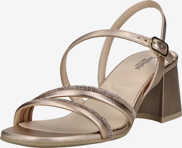 Nero Giardini Riemensandale in Gold: Vorderseite