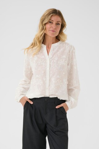 Cream Bluse 'Hilda' i hvid: forside