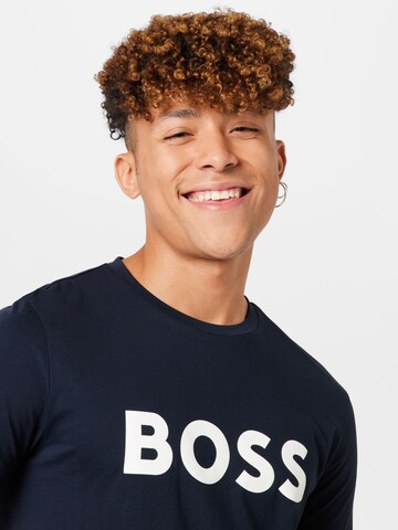 BOSS - Camisa 'Thinking 1' em azul