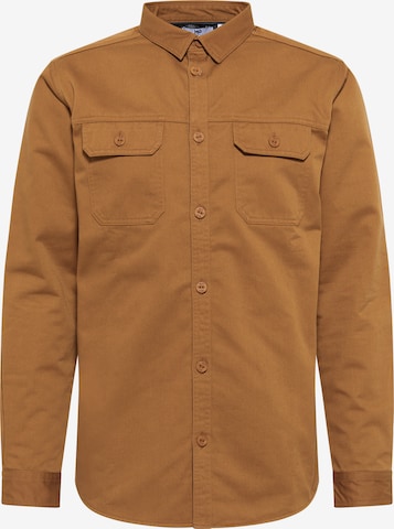 MO Regular fit Button Up Shirt in Brown: front