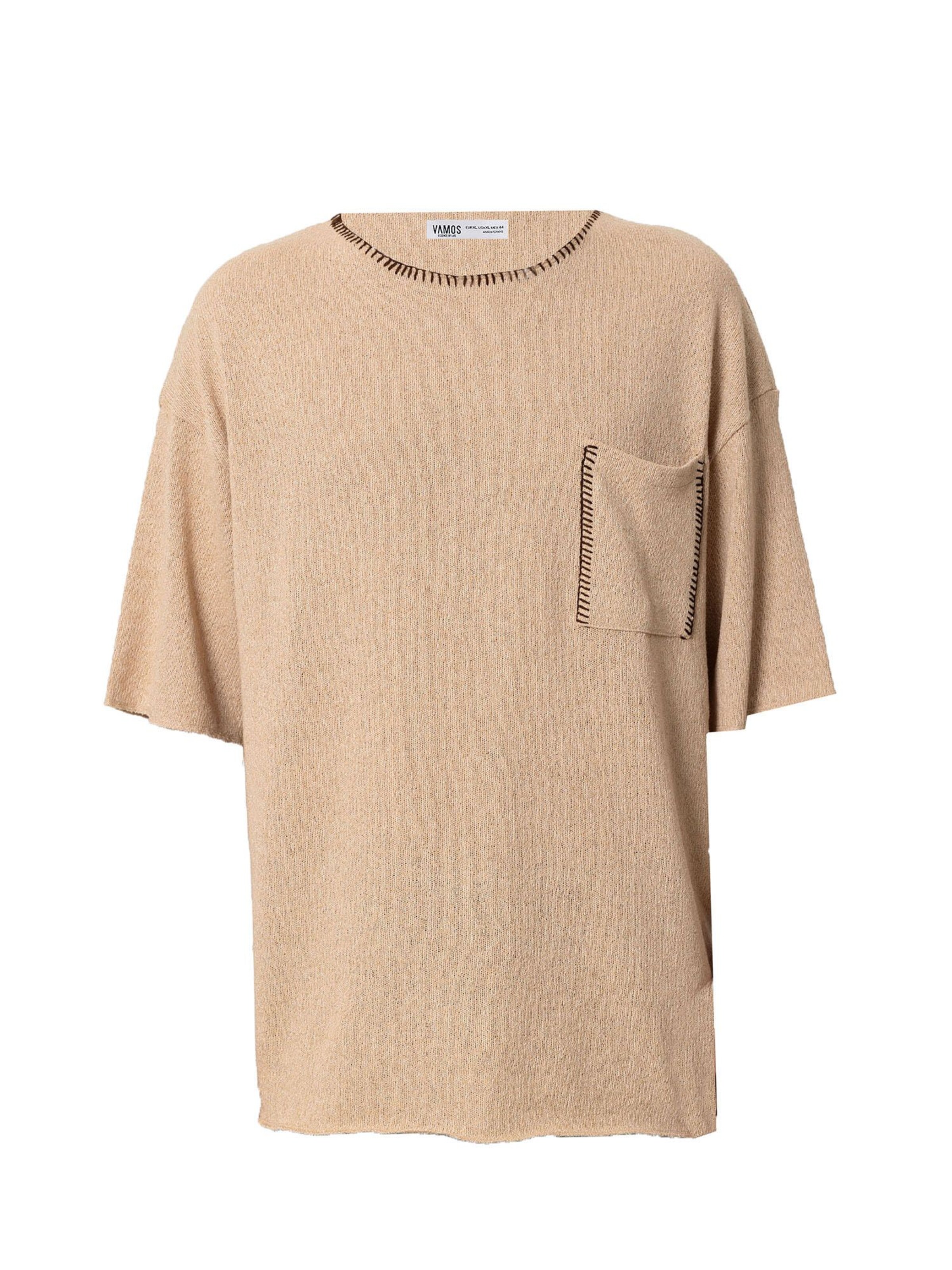 VAMOS CLO Футболка в Бежевый: спереди