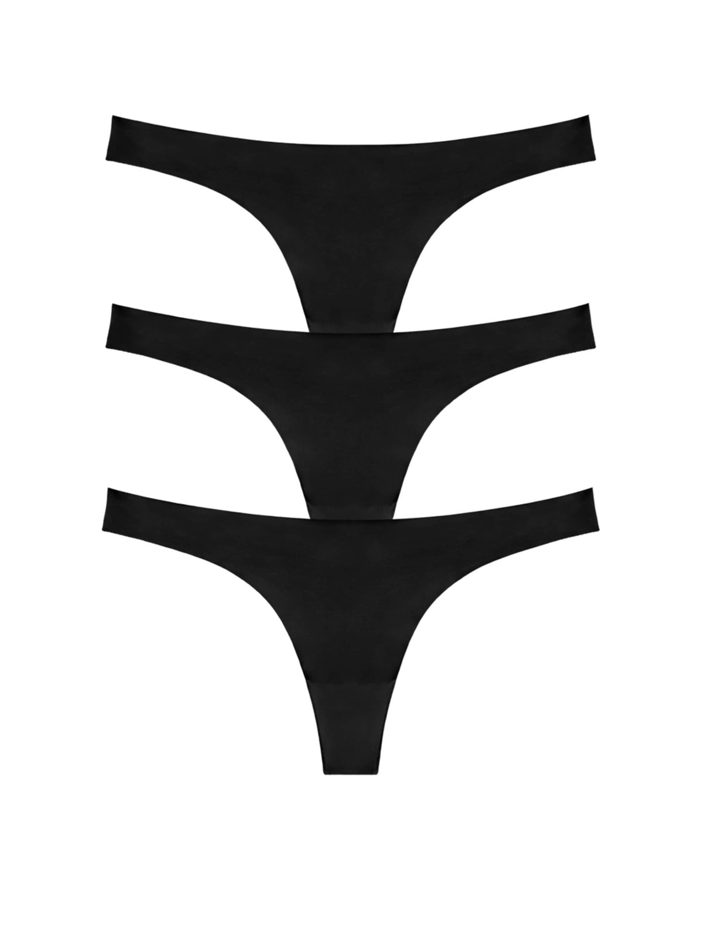 Panty 'Leafletic Women’s Low Rise Brazilian' di LEAFLETIC in nero: frontale
