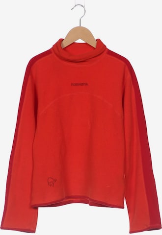 Norrøna Sweatshirt & Zip-Up Hoodie in S in Orange: front