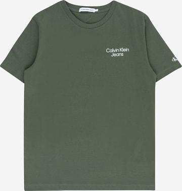 Calvin Klein Jeans - Camiseta en verde: frente