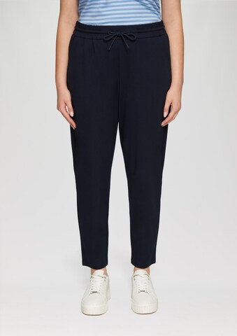 s.Oliver Red Label Big & Tall Tapered Trousers in Blue: front