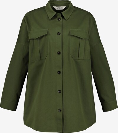 Studio Untold Blouse in de kleur Olijfgroen, Productweergave