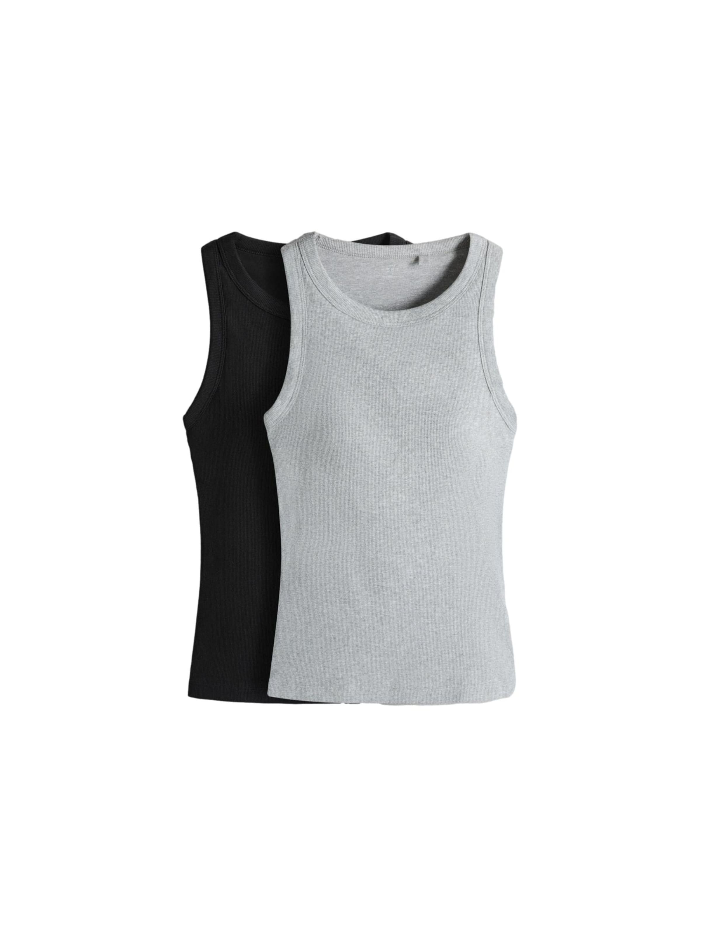 The Set Top in Grey: front