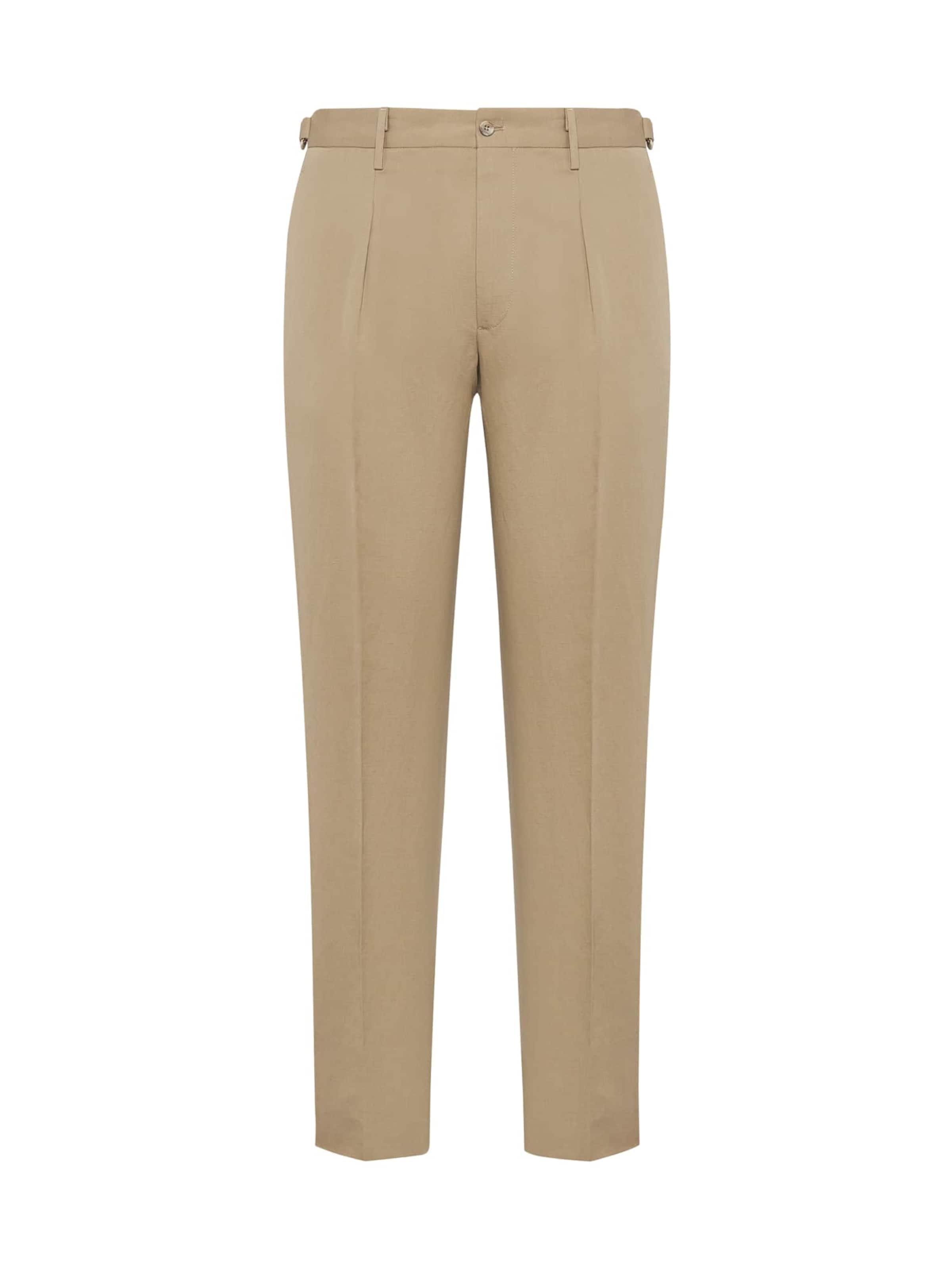 Boggi Milano Regular Панталон с ръб в бежово: отпред