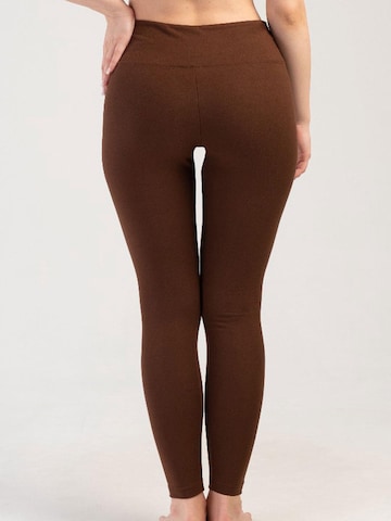 C&City Skinny Legíny – hnědá