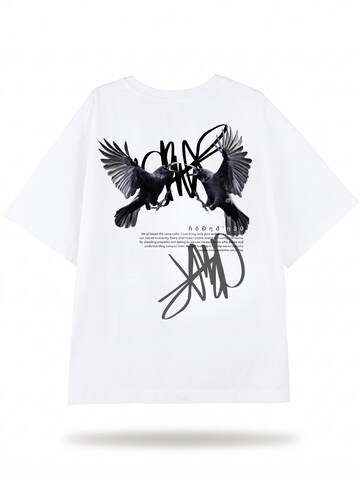 QWX2 - Camiseta talla grande 'UNITY' en blanco: frente