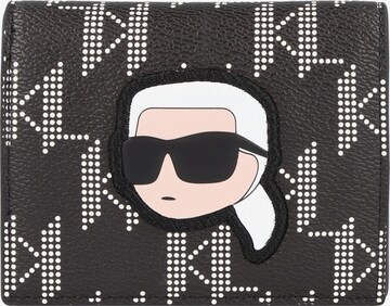 Portamonete di Karl Lagerfeld in nero: frontale