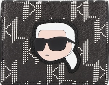 Portamonete di Karl Lagerfeld in nero: frontale