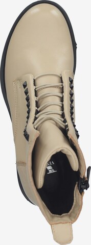 Venturini Milano Lace-Up Ankle Boots in Beige