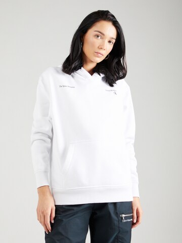 Calvin Klein Jeans Bluzka sportowa w kolorze biały: przód