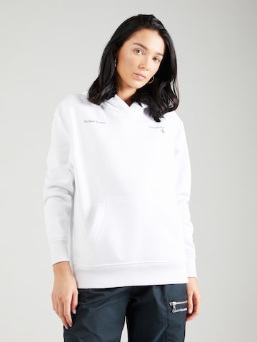 balts Calvin Klein Jeans Sportisks džemperis: no priekšpuses