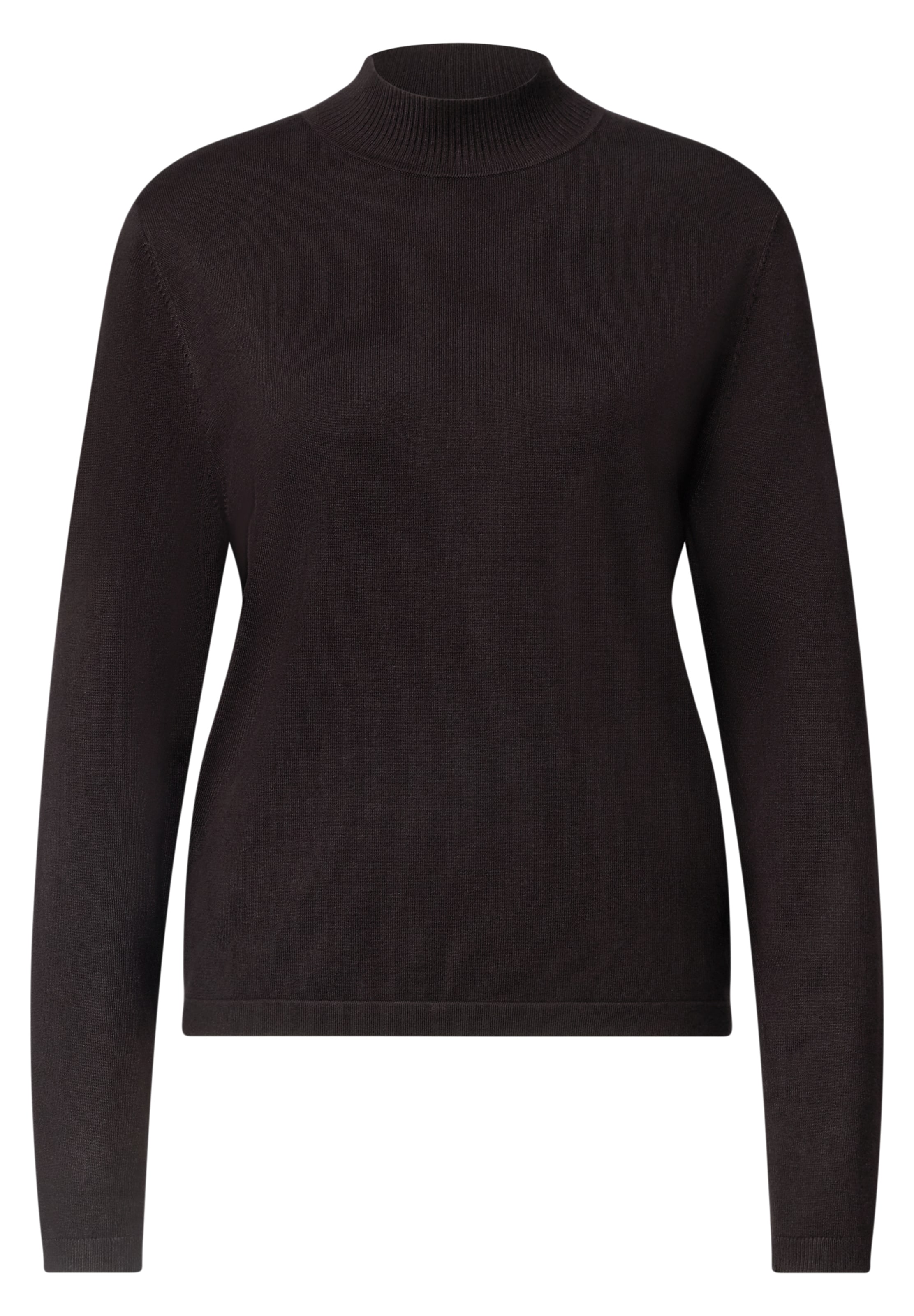 Street One Studio Langarm Pullover mit Turtle Neck in Braun: Vorderseite