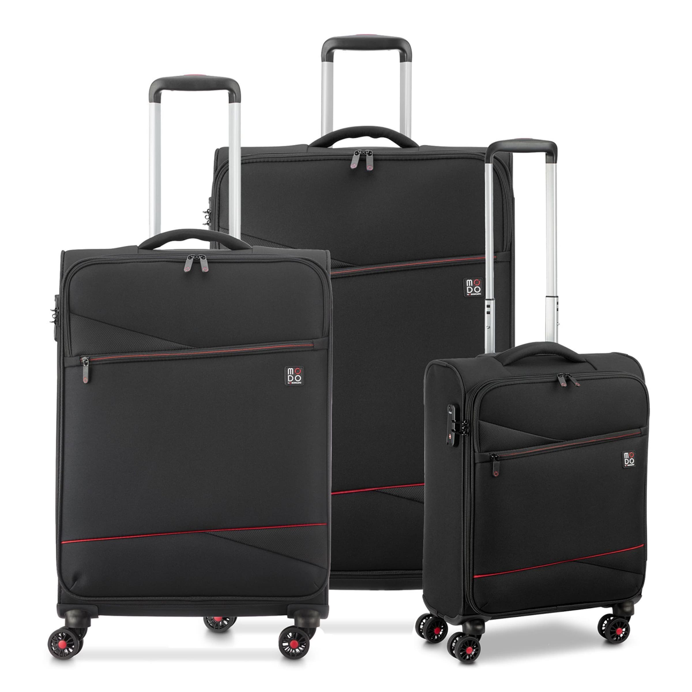 MODO by Roncato Suitcase Set 'Eclipse 2.0' in Black: front