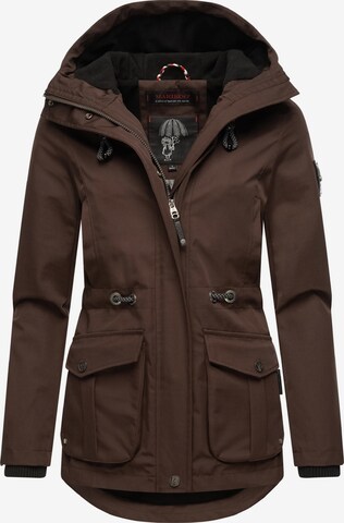 MARIKOO Between-Seasons Parka 'Babetaa' in Brown