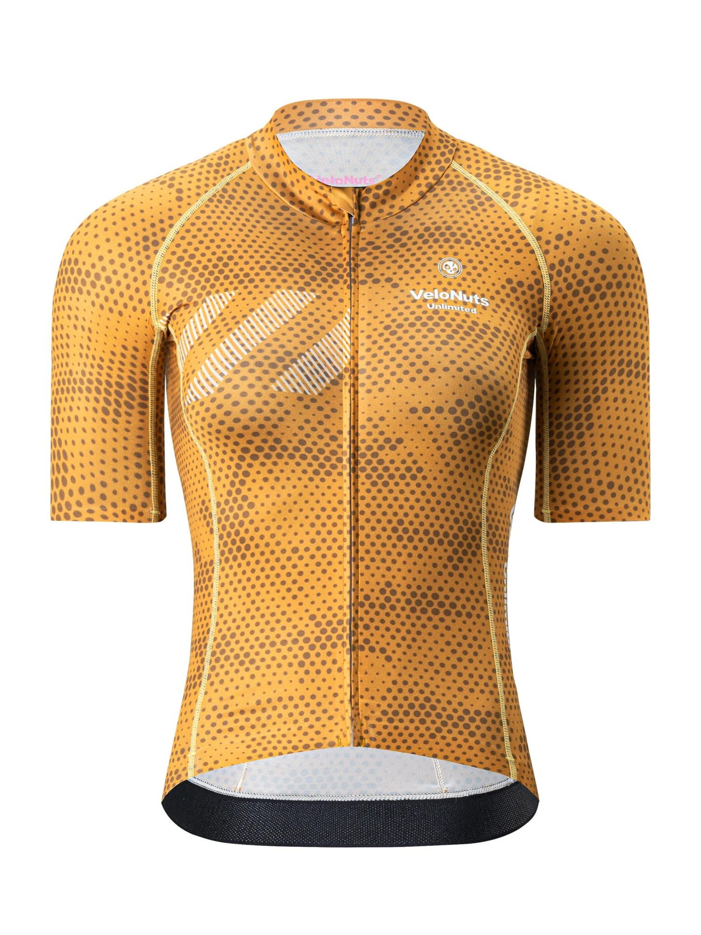 VeloNuts Jersey 'Damen Fahrradtrikot Sommer Kurzarm Radtrikot Leicht' in Orange: front