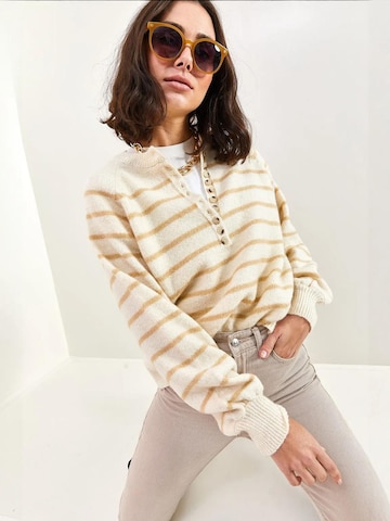 Pull-over Bianco Lucci en beige