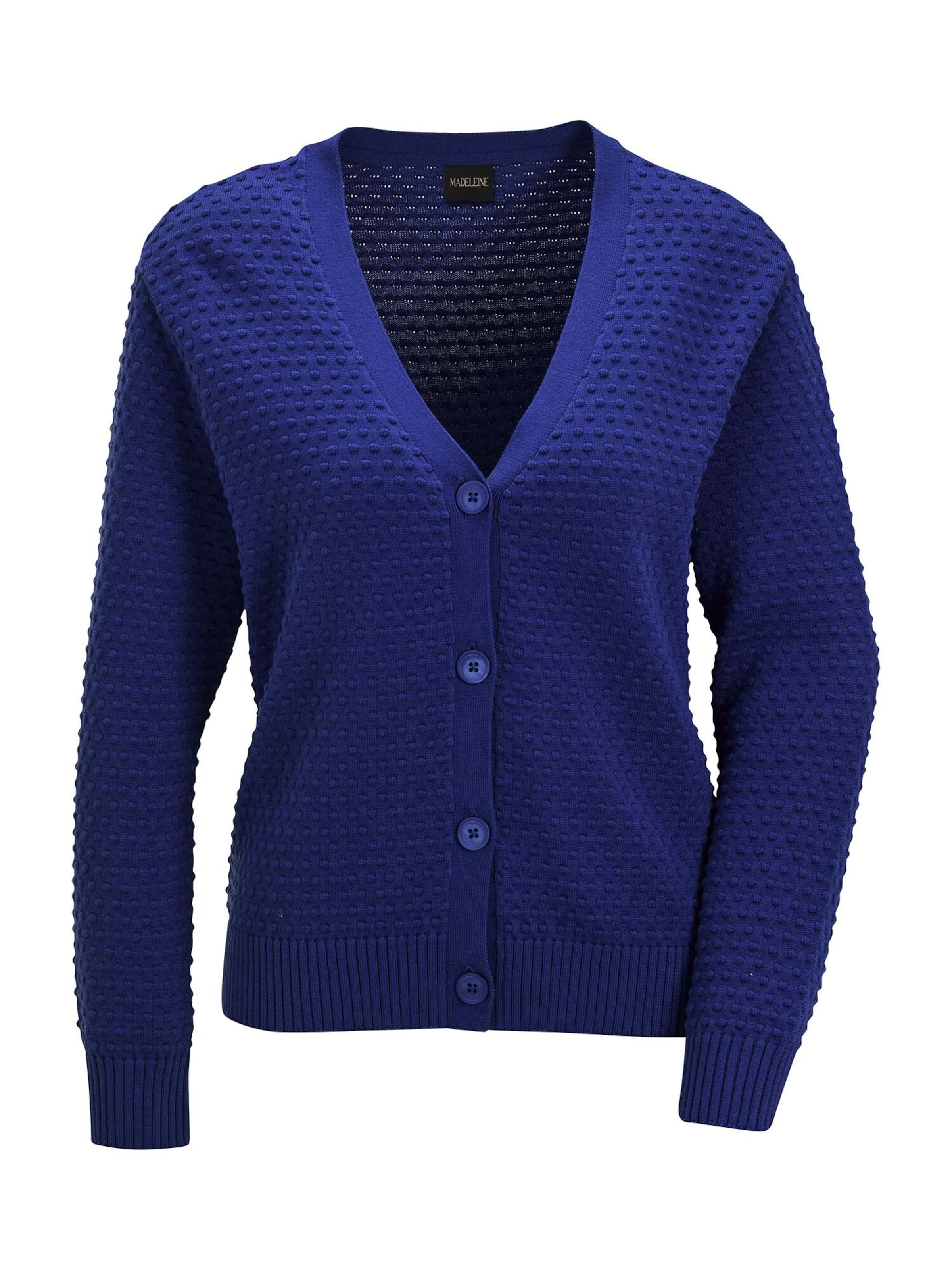 Cardigan MADELEINE en bleu : devant