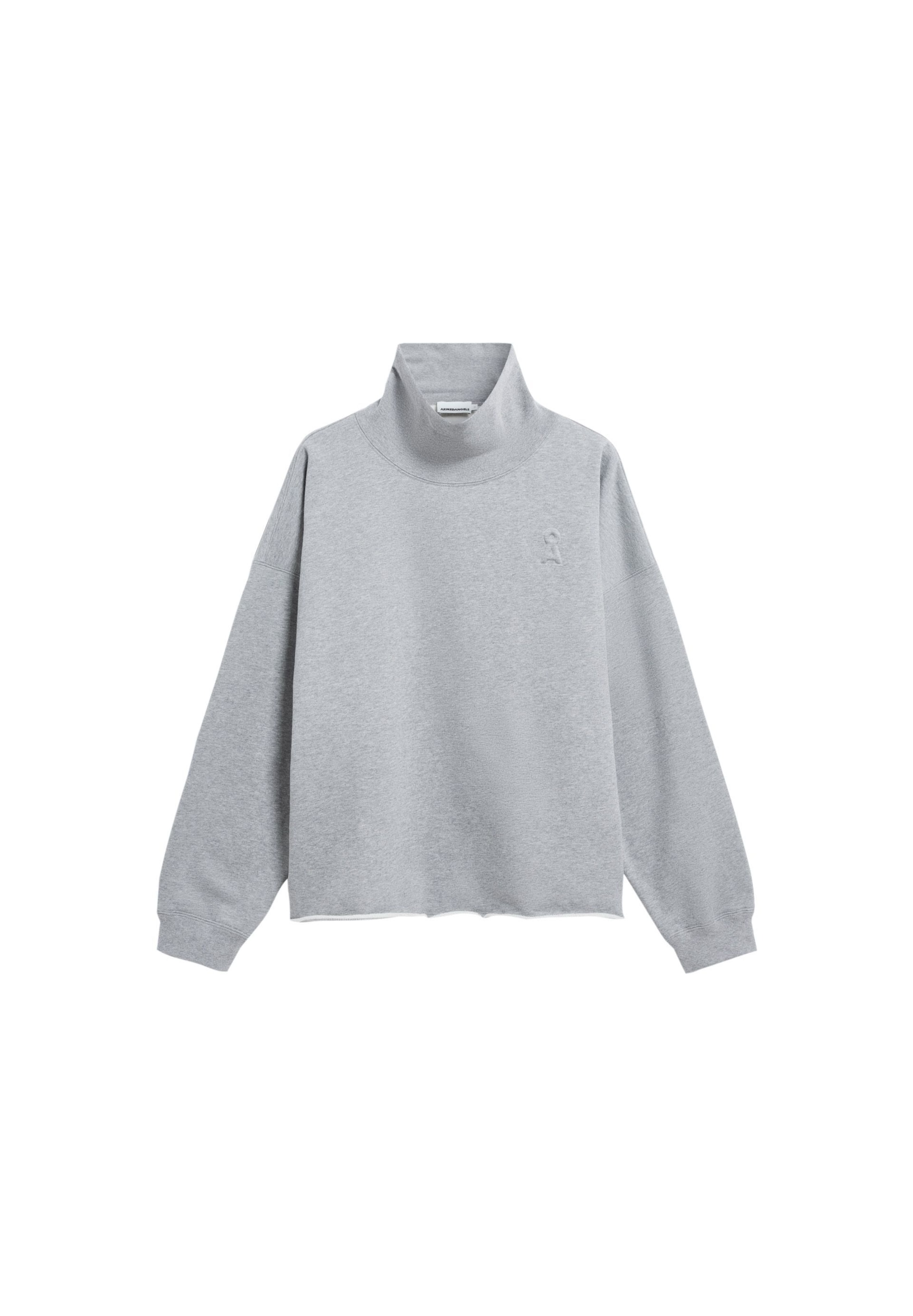 ARMEDANGELS Sweatshirt ICONIC Å OPEN EDGE FUNNELNECK in Grau: Vorderseite
