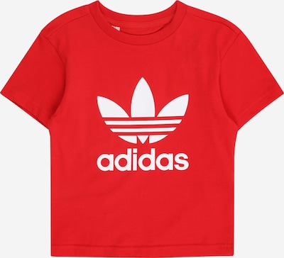 Marškinėliai 'Trefoil' iš ADIDAS ORIGINALS, spalva – raudona / balkšva, Prekių apžvalga
