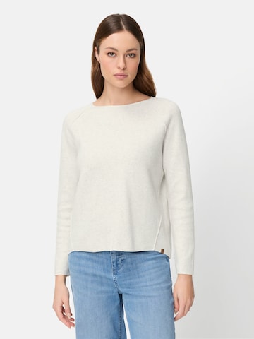 CAMEL ACTIVE Strickpullover mit Rundhalsausschnitt in Weiß: Vorderseite