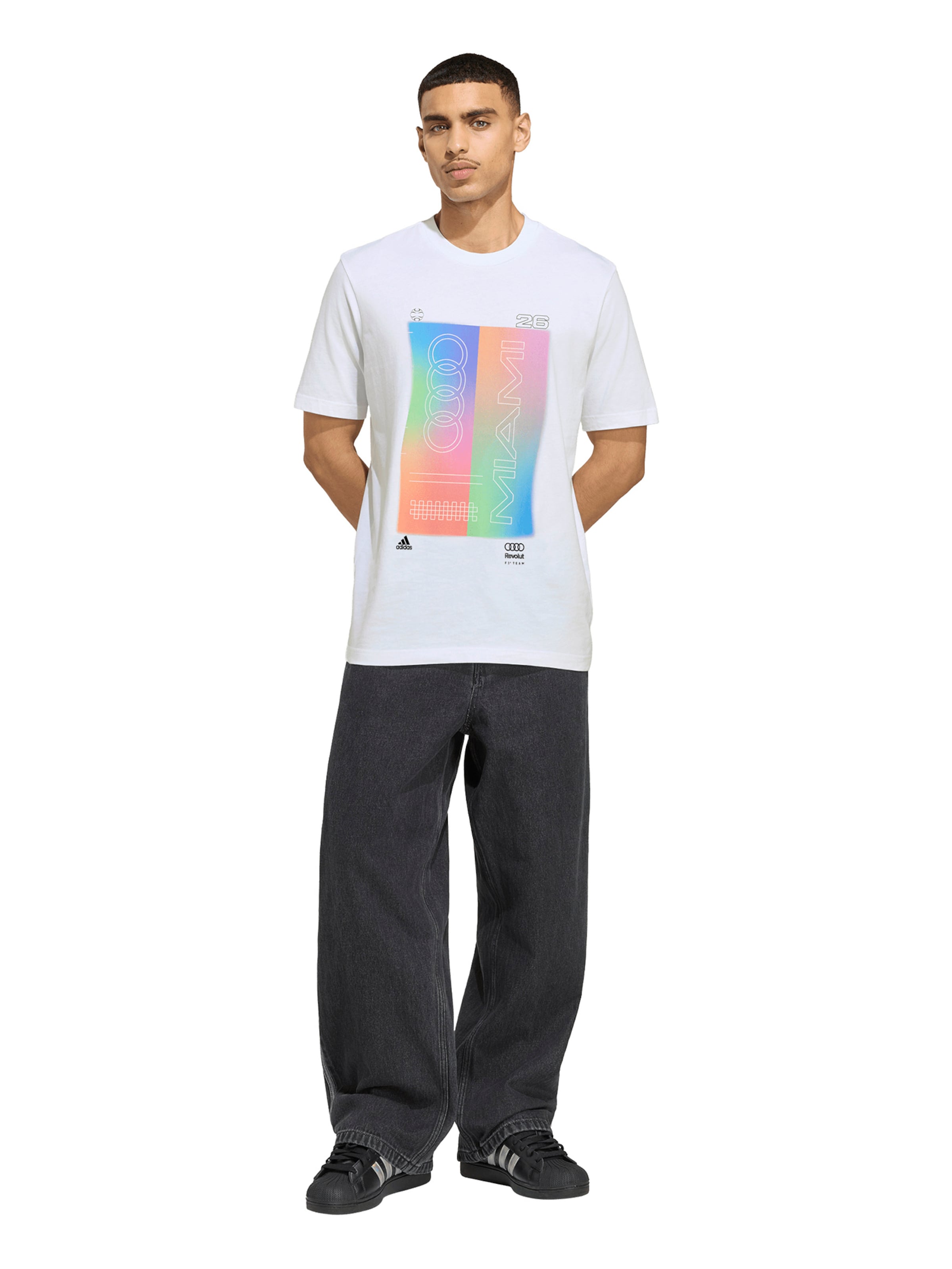 ADIDAS PERFORMANCE Koszulka funkcyjna 'Audi  Revolut F1 Team Teamgeist' w kolorze biały