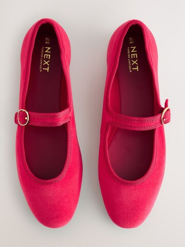 Next Ballet Flats with Strap in Red