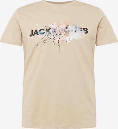 JACK & JONES Skjorte 'TEAR' i mørk beige / turkis / svart / hvit, Produktvisning