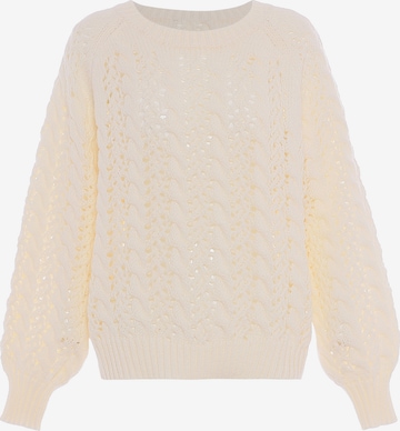 faina - Pullover em branco: frente