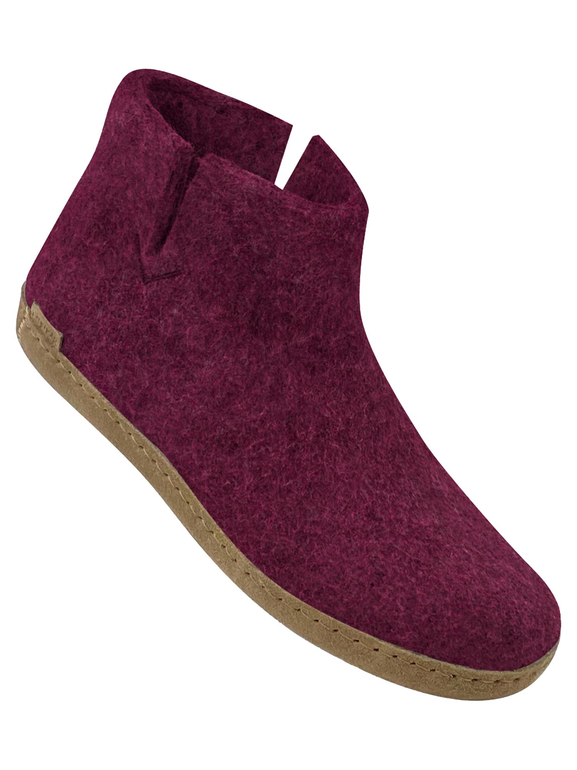 Glerups Slippers 'Ledersohle' in Purple