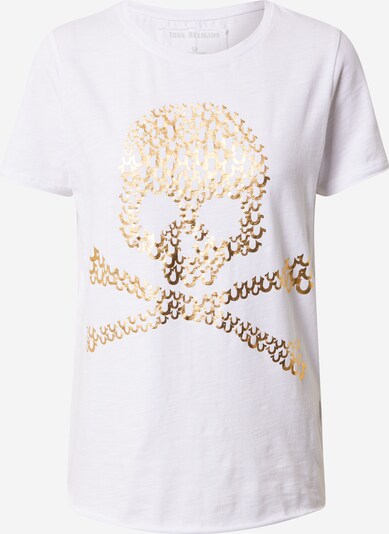True Religion Koszulka 'SKULL' w kolorze złoty / białym, Podgląd produktu