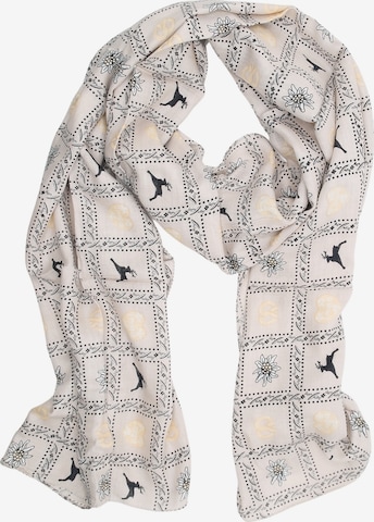 Allgäu Rebell Schal 'Trachteneleganz' in Beige: Vorderseite